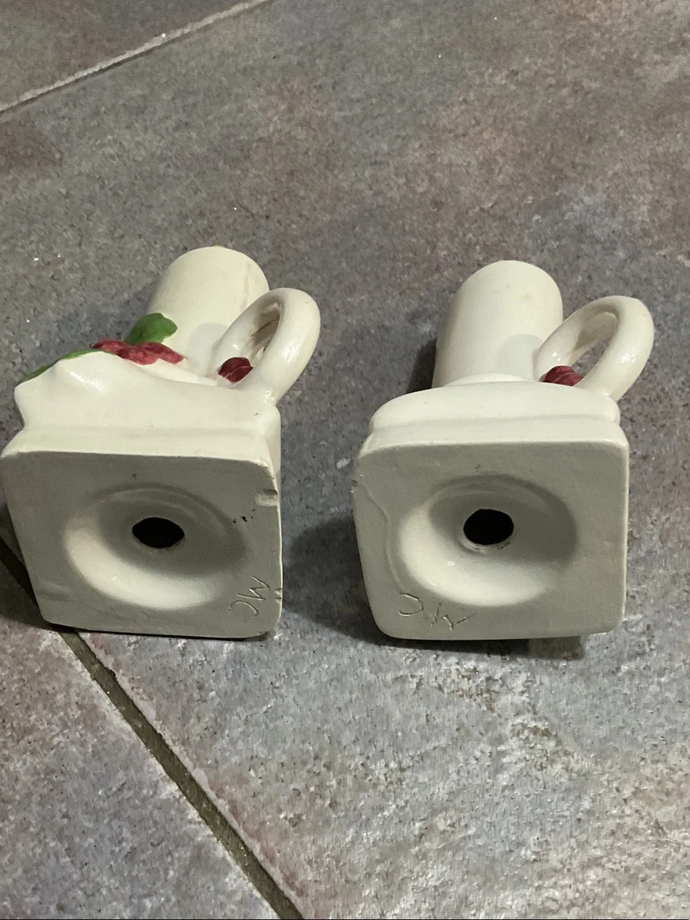 Vintage handmade salt and pepper